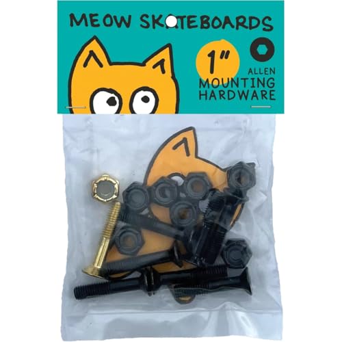 Meow Skateboards Allen Black/Yellow Skateboard Hardware Set - 1
