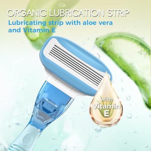 HEYAXA Razors for Women with 4 Razor Refills and 1 Non-Slip Handle, Womens Razors for Shav - image 2