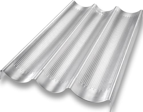USA Pan Bakeware Aluminum Perforated Nonstick French Baguett...