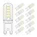 G9 Bombillas LED 5W Halógeno Equivalente 40W, Blanco Frío 6000K, AC220-240V No Regulable Sin Parpadeo Lámparas LED G9, Ángulo de Haz 360° G9 LED, Paquete de 10, Eco.luma