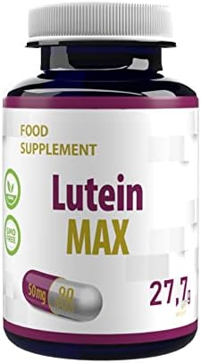 Luteina occhi 50mg 90 capsule vegane, Testato in Laboratorio, Alta forza intergratore Luteina - integratore