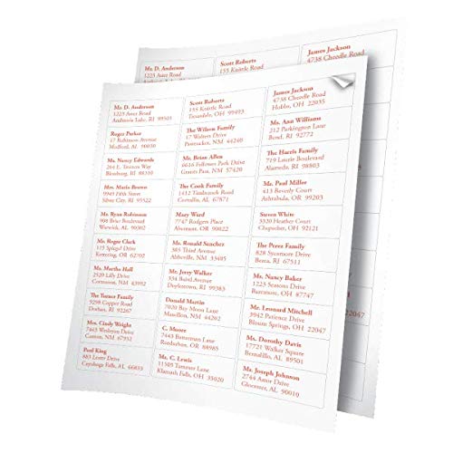 Office Depot White Inkjet/Laser Address Labels, 1in. x 2 5/8in, Box of 7,500, 505-O004-0005