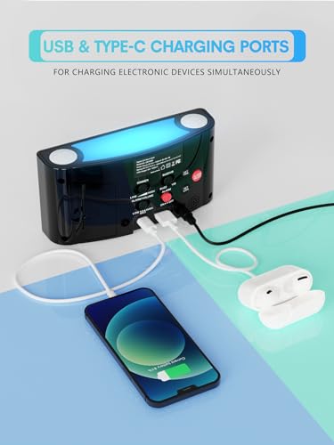 image for ROCAM Extra Loud Alarm Clock with Bed Shaker, Vibrating Alarm Clock fo