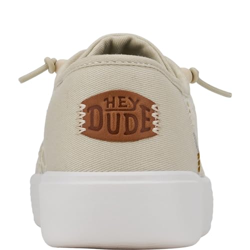 HEYDUDE Women's Cody Crafted Mix Crochet White Size 10 | Women's Shoes | Women Slip-on Sneakers | Comfortable & Light-Weight