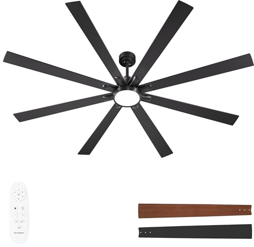Autoday 84 Inch Ceiling Fan with Light and Remote Contol Large Air Volume