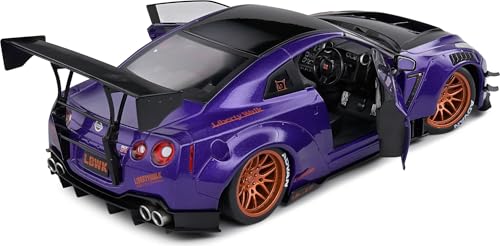 2022 Gt-R (R35) W/Liberty Walk Body Kit 2.0 Purple 1:18 miniatura 4