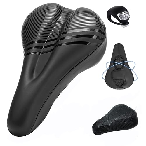 LIBRNTY Coprisedile per Bici,Coprisella in Gel per Bicicletta,con Copertura Impermeabile,Superficie in PU migliorata,Traspirante Copri Sella Sellino Bici,per Ciclismo da Strada,Montagna o Spinning