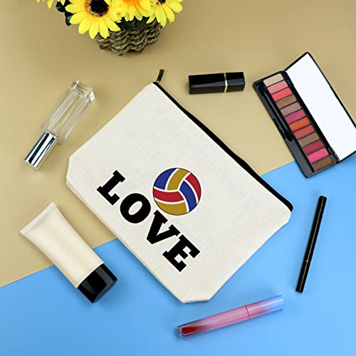 Volleyball Gifts Makeup Bag Volleyball Team Player Lover Christmas Birthday Graduation Gifts for Daughter Friends Sister Inspirational Present Cosmetic Bag Travel Toiletries Pouch3