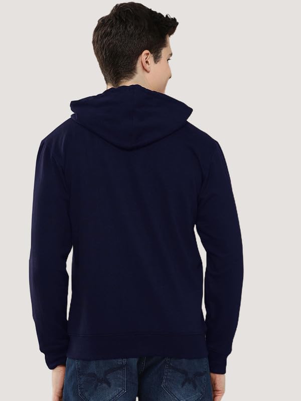 Image of LAZYCHUNKS Regular Fit Men's Solid Fleece Hoodie | Warm Hooded Sweatshirt for Men with Pocket | Casual Winter Wear | Full Sleeve Comfortable Hoodie
