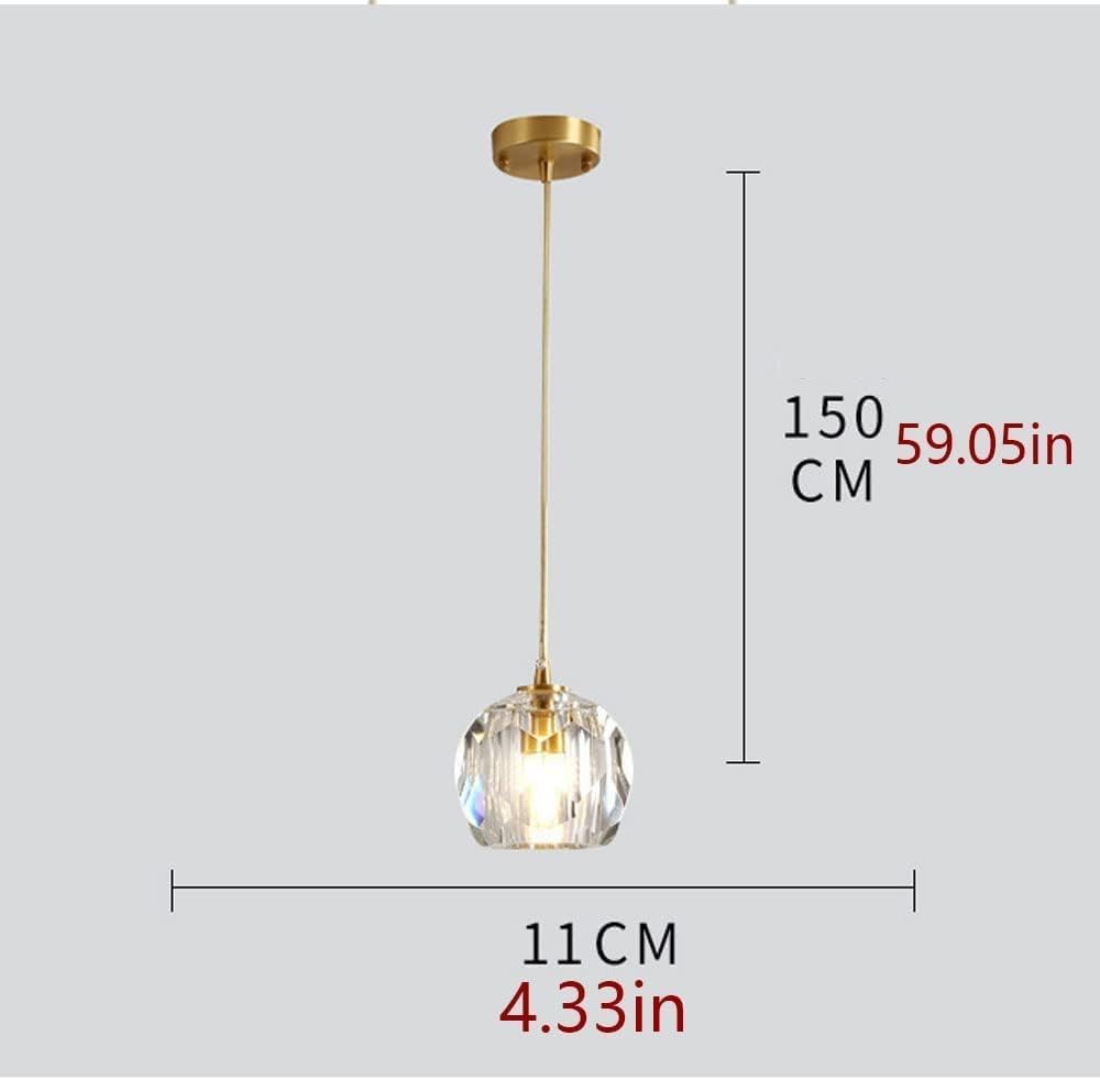 Nowoczesna pojedyncza głowica kryształowa szklana lampa wisząca LED luksusowa lampa wisząca z kutego żelaza długa linia mała lampa wisząca Nordic sypialnia nocna mały żyrandol E27