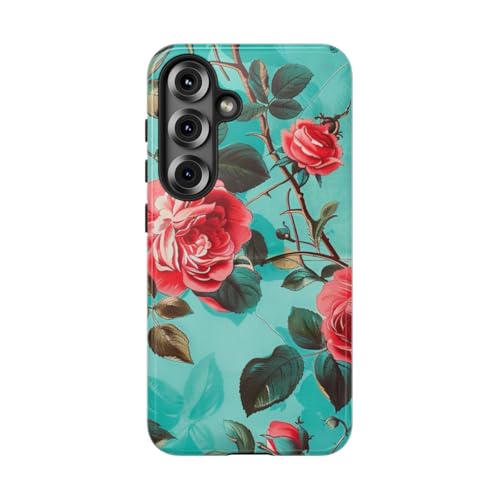Coque Samsung S25 fleurs rouges pour sublimer votre style estival