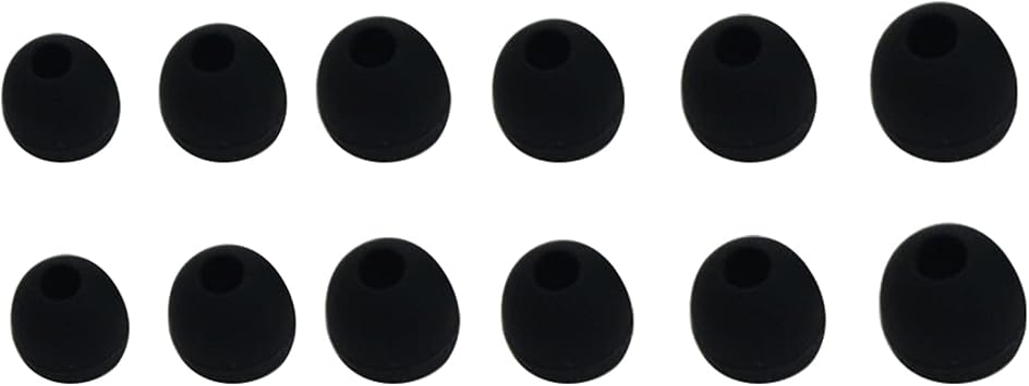 12PCS 6 Pairs Replacement Earbuds Ear Tips Silicone for In Headphones Headphone Accessories