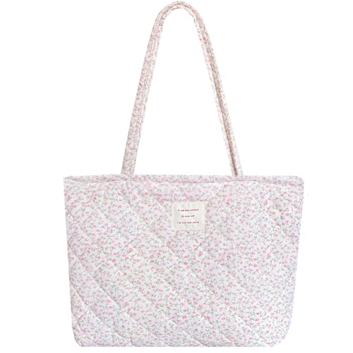 Image of Sunwel Fashion Top Zipper Floral Quilted Bag Small Tote Bag for Women