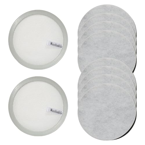 PUREBURG Replacement Filter Kit for HomeRunPet Ultra Quiet Dog Grooming Vacuum HC-15, 2 Filter Cartridge & 8 Filter Pad, Pet Vacuum Filter