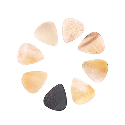 Dilwe 8Pcs Guitar Picks, Handcrafted Buffalo Horn Heart Shape Picks For Acoustic Electric Guitar Ukulele Mandolin Banjo #TOP22