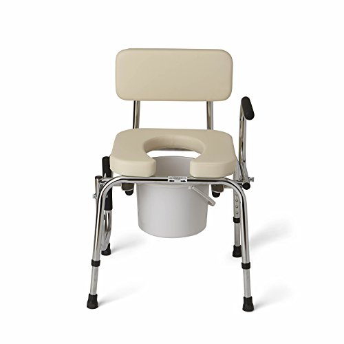 Medline Heavy Duty Padded Drop-Arm Commode #TOP3