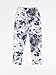 Girls Tight Pants Retro Blue Flowers Prints Leggines，Super Soft Fashion Children Teen Leggings (US, Age, 7 Years, 8 Years, Blue Flowers)
