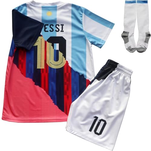 ORGBRAIN Leo. Trio Set #10 New Football Soccer Kids Jersey