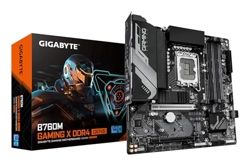 GIGABYTE B760M Gaming X DDR4 GEN5 Mainboard Unterstützt Intel Core Prozessoren der 14. Generation 8+1+1 Phasen VRM bis zu 3200 MHz DDR4 2 x PCIe 4.0 M.2 2.5 GbE LAN USB 3.2 Gen 1