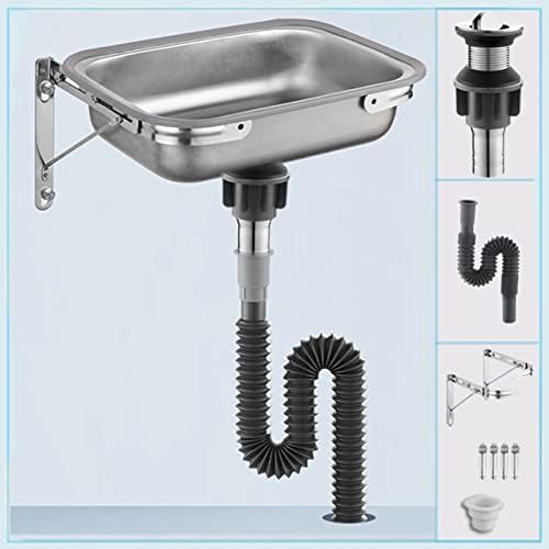 Stainless Steel Wall Mount Mini Sink - Compact Handwashing Basin for Restaurants, Bars, RVs & Garages - Durable & Stylish Small Bathroom Laundry Tub