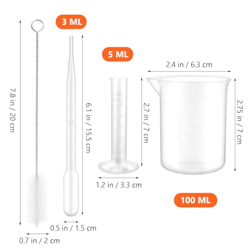 Vasos de precipitados y cilindros de plástico para proyectos científicos 2
