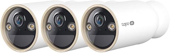 Tapo 4K Ultra HD Outdoor Battery Security Camera – Up to 200 Day Battery, Free Person/Vehicle Detection, Starlight Color Night Vision, Works w/Alexa and Google Home, MagCam 4K, 3-Pack