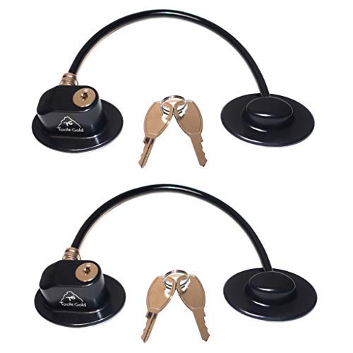 Fridge Lock, Refrigerator Lock, Mini Fridge Lock, File Cabinet Lock, Drawer Lock, Lock for Cabinet, Child Safety Lock Refrigerator Door Lock, Fridge Door Lock with Key by ToolsGold (2 Pack)