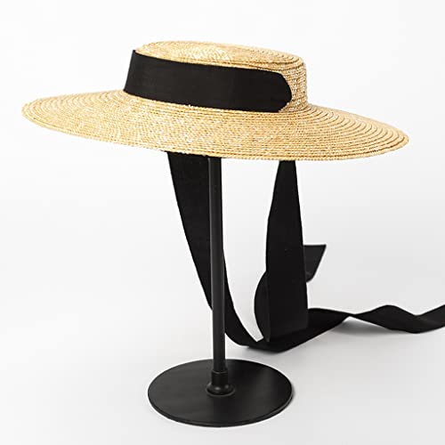 Chapeau de paille fonctionnel à large bord pour femmes avec visière d'été intégrée