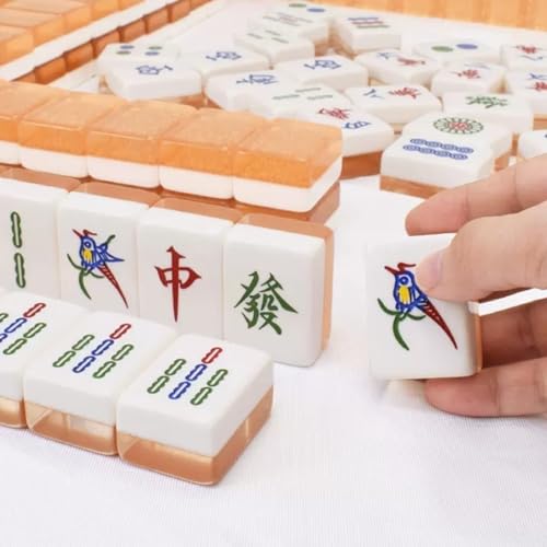 Set de Mahjong Chino 144 Piezas con Fichas Acrílicas 38mm miniatura 2