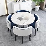 Élégant et contemporain : rehaussez l'apparence de votre salon ou de votre espace de travail avec cet ensemble moderne de table et de chaises. Son design élégant et contemporain complète sans effort n'importe quelle décoration de pièce, ce qui en fait un ajout élégant à votre maison ou votre bureau.