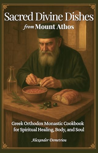 Sacred Divine Dishes from Mount Athos: Greek Orthodox Monastic Cookbook – Traditional Fasting Recipes and Simple Mediterranean Meals for Spiritual Healing, Body, and Soul