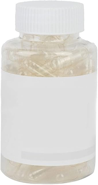 Empty Capsules,Empty Gelatin Capsules Hollow Transparent Vacant Hard Capsule Shell Cover Create Your Own Capsule,100PCS