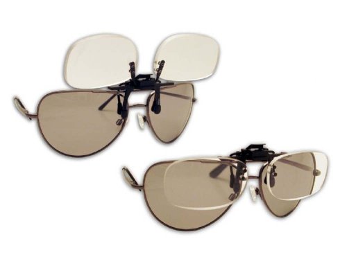 Fisherman Eyewear Flip and Focus Polarized Magnifier - 14FF Clips onto Regular Eyeglasses with Magnification of + 1.50, Black, Universal (90150N)