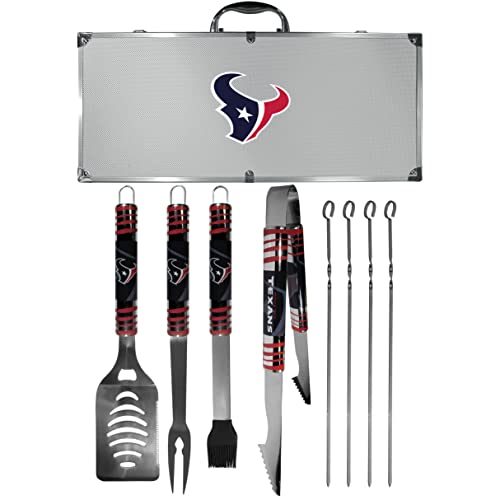 NFL Siskiyou Sports Fan Shop Houston Texans Steel Tailgater BBQ Set w/Case 8 piece Gray