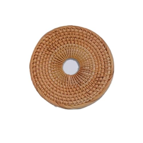 Bajoplatos Mimbre Estera de Aislamiento térmico Tejida ratán, Soporte for Posavasos Tetera, Mantel Individual for café, Mesa, Plato, Platos Calientes, esteras(13cm)