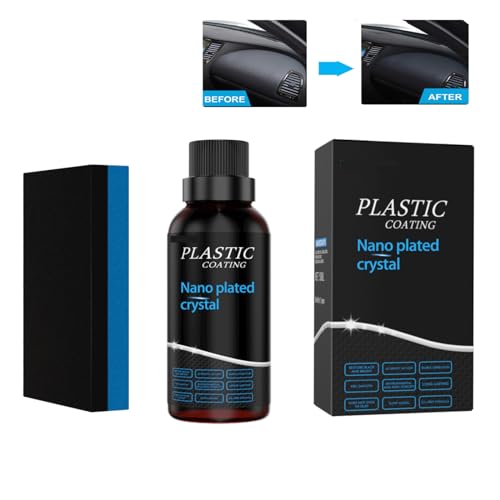 Hzutloer - Hzutloer Plastic Restorer & Coating - 1 OZ - Restores Faded Color & Strengthens Plastic - Instant Results for Cars, Trucks, RV, Boat, Motorcycle & More - -15%