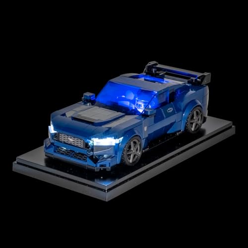 SturKer-X Wireless Led Light Kit Compatible with Lego Speed Champions, Lighting Set for Ford Mustang Dark Horse Sports Car Toy, Lights Decoration for Lego 76920 - Toy is not Included (S-76920)