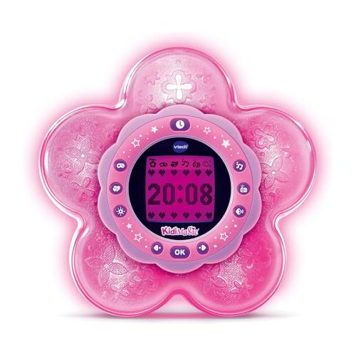 VTech KidiMagic Galaxy Light, Radio-réveil 9 en 1, projecteur Enfants Aurore Boréal, Fleur Lumineuse avec capteur de Mouvement, Radio FM et MP3, Langue...