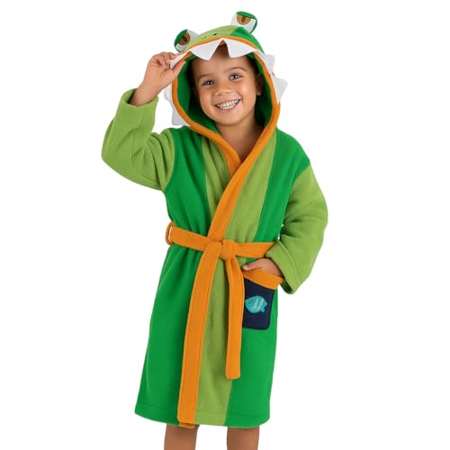Top Towel - Albornoz Niño y Niña - 100% Algodón OEKO-TEX® - Rizo 450g/m² - para ducha y piscina, con Capucha, Bolsillo y Cinturón - Suave y absorbente