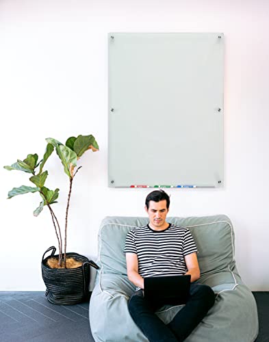 Audio-Visual Direct Frosted Glass Dry-Erase Board Set - 36 X 72 Inches - (Non-Magnetic) #TOP6