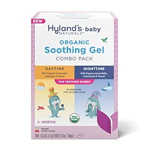 Hyland’s Naturals Baby – Organic Day/Night Soothing Gel Combo Pack, Natural Relief of Oral Discomfort, Irritability & Swelling, Easy-to-Apply, Ages 2 Months & Up, 1.06 Ounce (2 Tubes of 0.53 oz.)