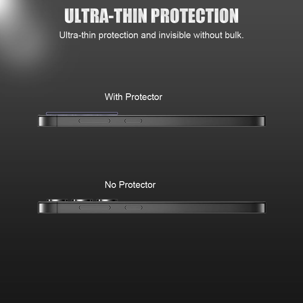 Paquete de 3 protectores de lente de cámara de vidrio templado para Samsung Galaxy S24 Plus 5G (no afecta al flash)