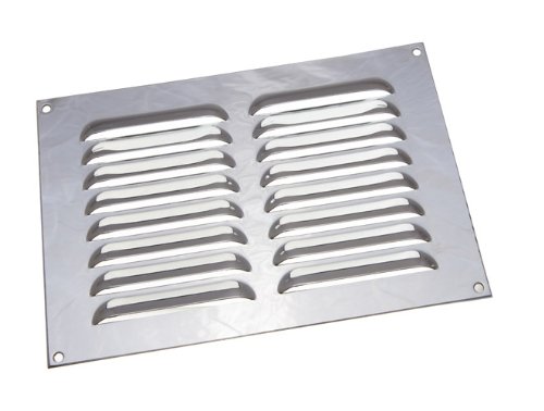 Grille d'aération chromée brillante 22,9 x 15,2 cm au design architectural