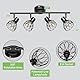 Kimjo LED Deckenstrahler 4 Flammig - Strahler Deckenleuchte E14 4 Flammig Deckenstrahler Schwarz - Lampe Küche Deckenlampe LED - Lampe Wohnzimmer Schlafzimmerlampe Deckenspots Nein Leuchtmittel