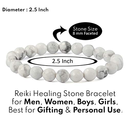 Image of Reiki Crystal Products Certified Natural Crystal Stone 8 mm Faceted /Diamond Cut Beads Bracelet for Men & Women | Reiki Charged Gemstone Bracelet | Multiple Crystal Variants Available
