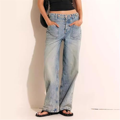 Light Miramar Sweatpants for Women Low Rise Baggy Jeans Loose Fit Boyfriend Straight Wide Leg Stretch Pants2