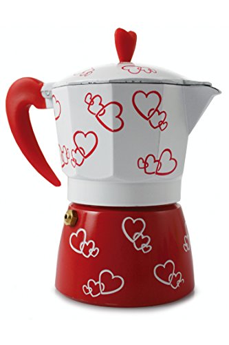 Galileo Casa 2160106, cafetera para 2 Tazas de Aluminio/Silicona, Blanca Cover