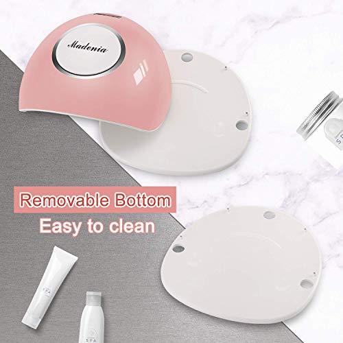 UV LED Nail Lamp, UV Light for Gel Nails 48W Nail Dryer with 5 Timers, Auto Sensor, LCD Display, Low Heat Mode, Pink