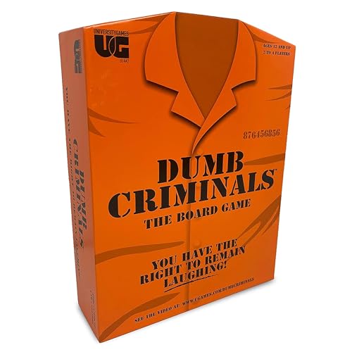 University Games, Dumb Criminals Board Game, for 2 to 4 Players Ages 12 and UpPerfect for...