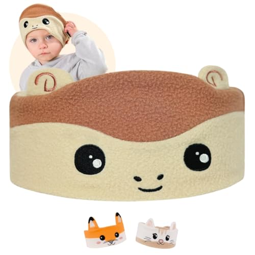 Image of Bandou 2.0 - Original Toddler & Kids Headphones - Bluetooth Wireless & Wired Headband - Comfortable Fit - Safe Volume Limited - Adjustable for Travel, Learning, and Sleep (Momo The Monkey)
